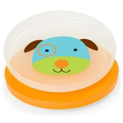 Set 2 farfurii anti-alunecare Skip Hop Zoo Catel foto