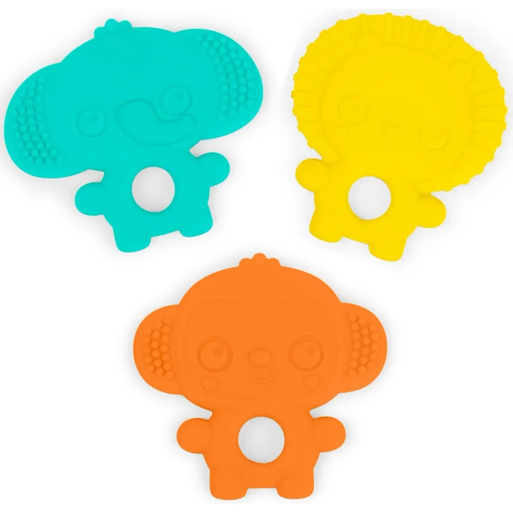Набор из 3 текстурированных игрушек для прорезывания зубов Bright Starts Gummy Buddies foto