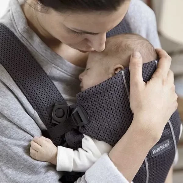 Анатомический мультифункциональный рюкзак-кенгуру BabyBjorn Mini Anthracite, 3D Mesh foto