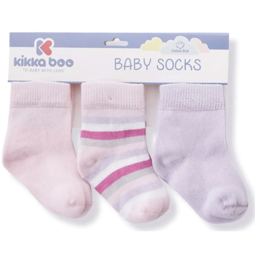 Набор из 3 пар носков KikkaBoo Stripes Purple foto