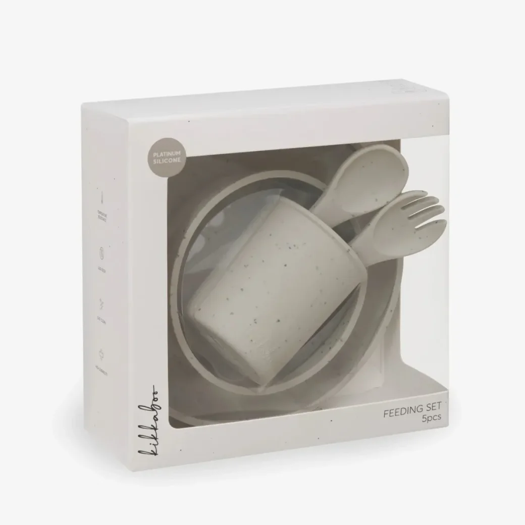 Набор для кормления из силикона KikkaBoo Platinum Sand, 5 шт. foto