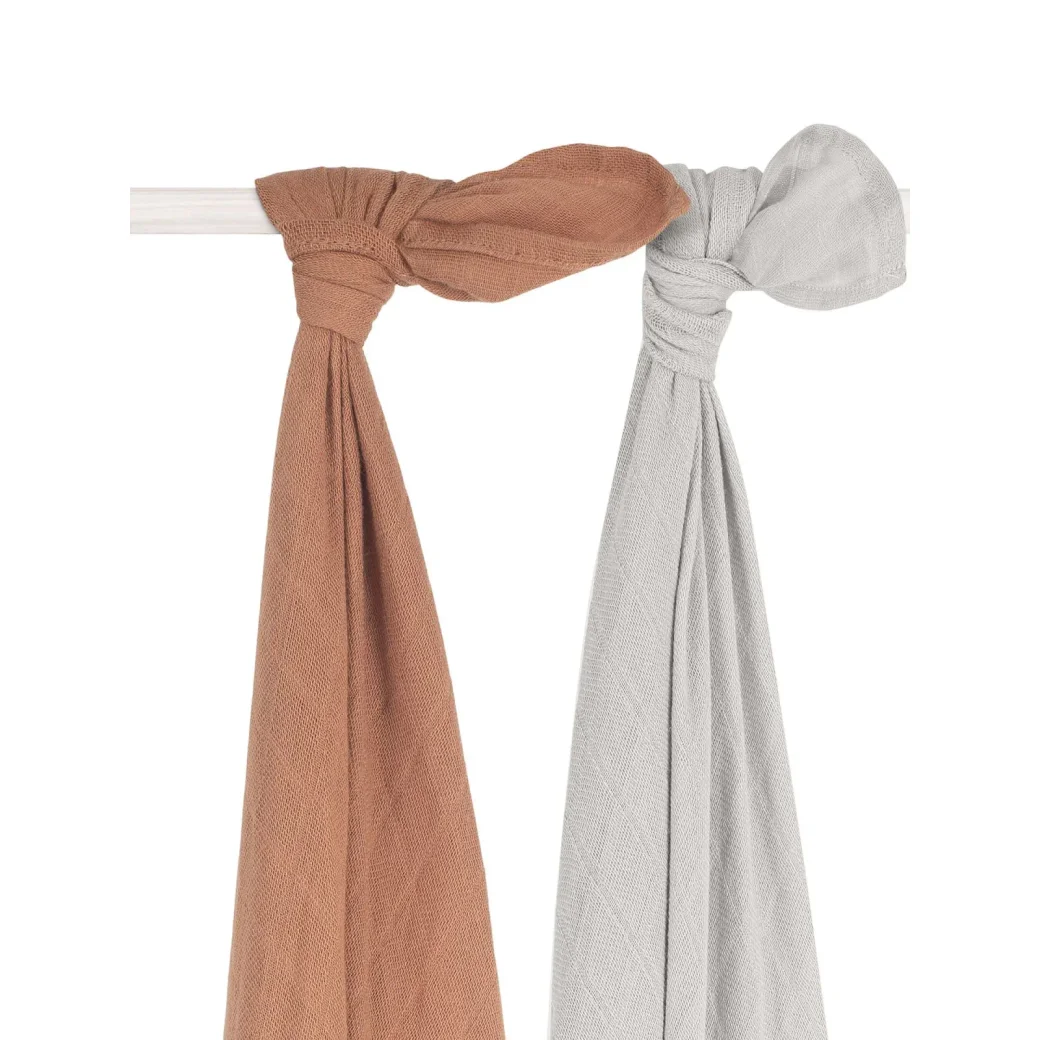 Pelinci din bumbac Jollein Bamboo Caramel 115x115 cm, 2 buc. foto