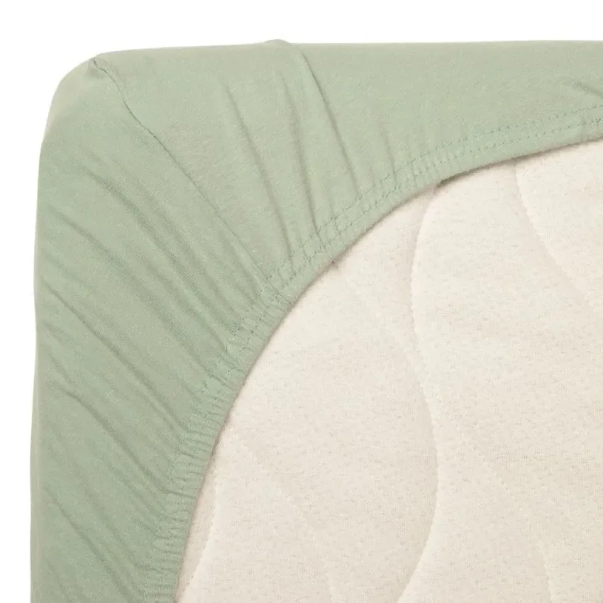 Cearsaf cu elastic Jersey Premaman Verde, 120x60 cm foto