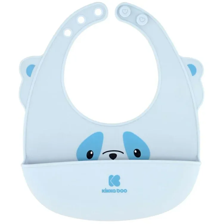 Baveta din silicon KikkaBoo Blue foto