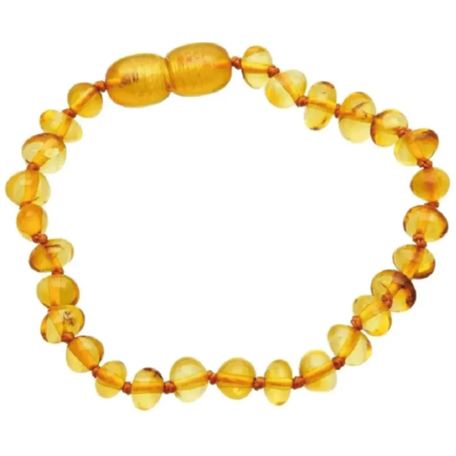 Янтарный браслет для младенцев BabyJem Light Honey foto