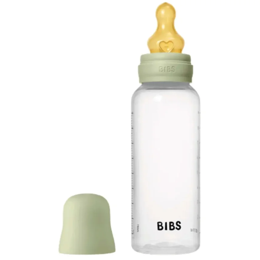 Biberon din plastic anticolici BIBS Sage cu tetina din latex 3+ luni, 270 ml foto
