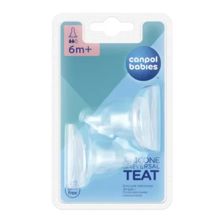 canpol 18/116 tetina rotund din silicon (6m+) 2 buc.