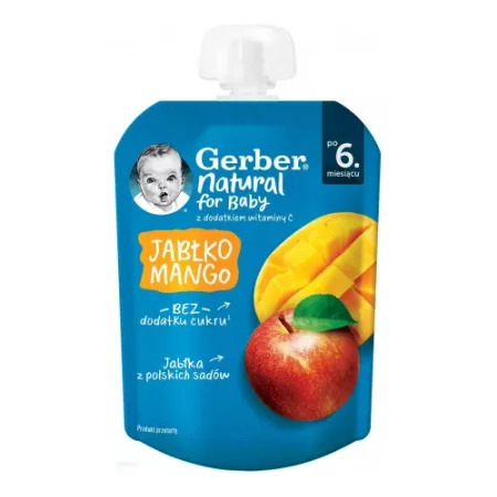 gerber piure "mere-mango" (6 m+) 80 gr.