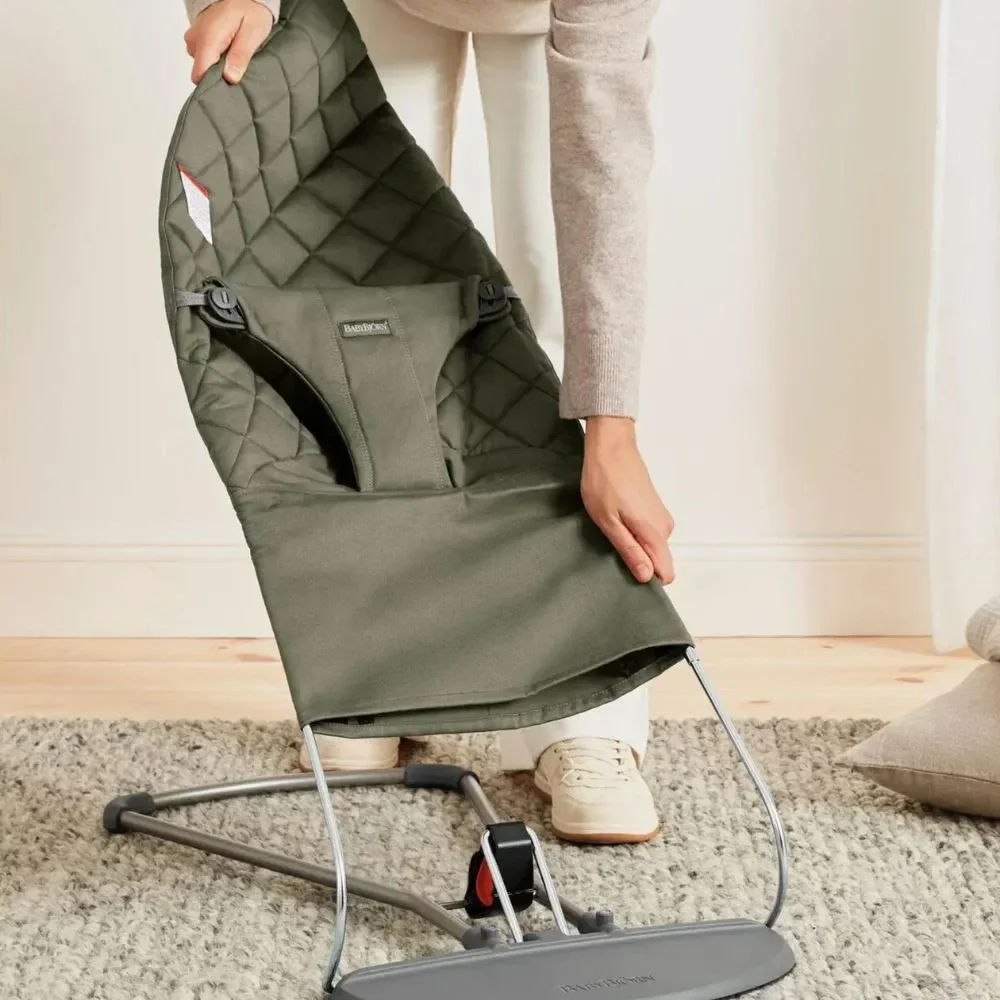 Balansoar BabyBjorn Bliss Dark Green, Bumbac foto
