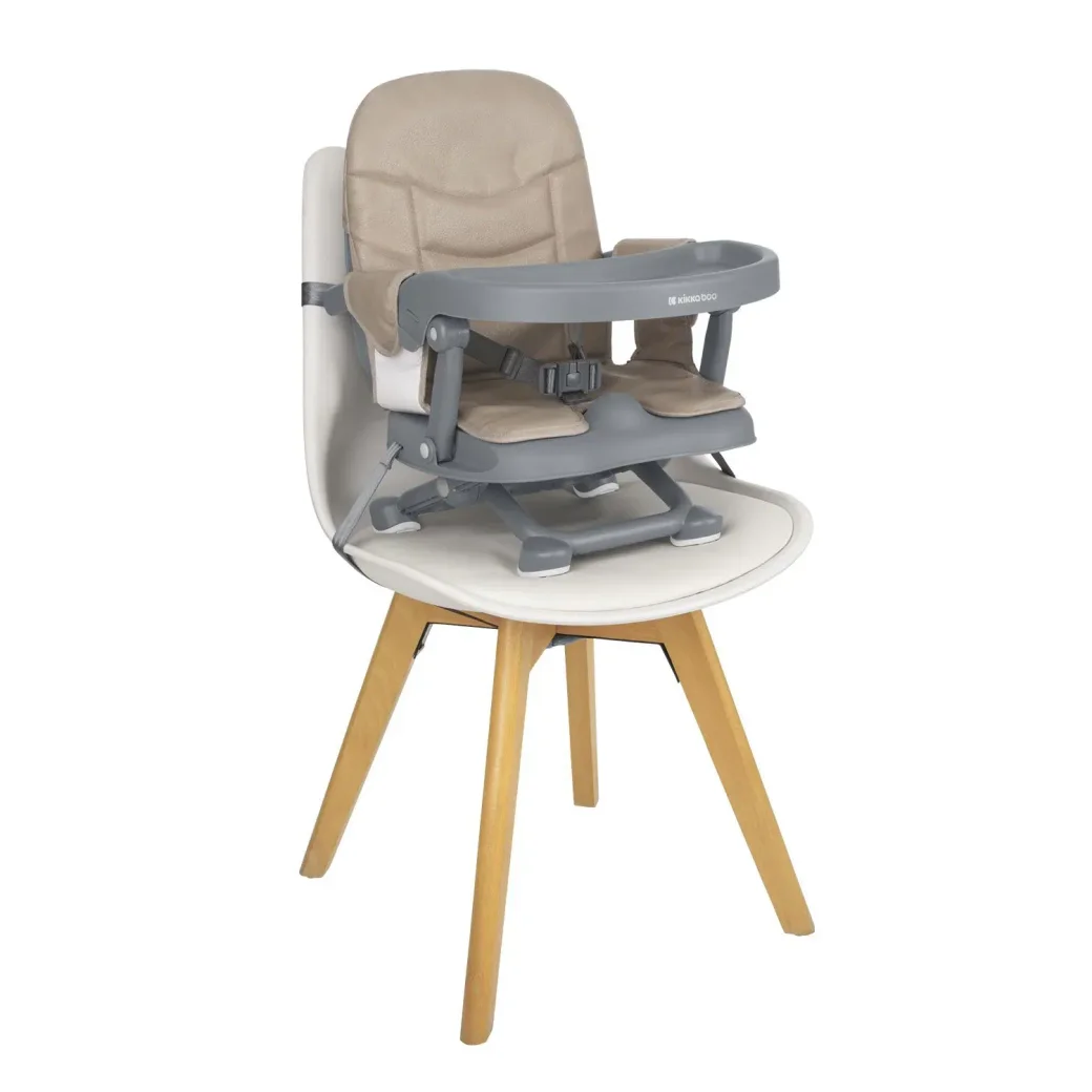 Scaun de masa tip booster KikkaBoo Pappo Beige foto