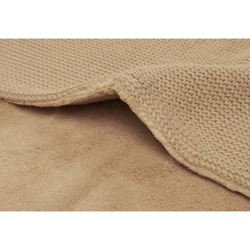 Paturica Jollein Basic Knit Biscuit/Fleece, 100x150 cm foto