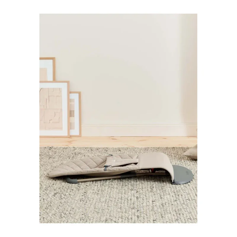 Кресло-шезлонг BabyBjorn Bliss Woven C-Quilt, Sand grey foto