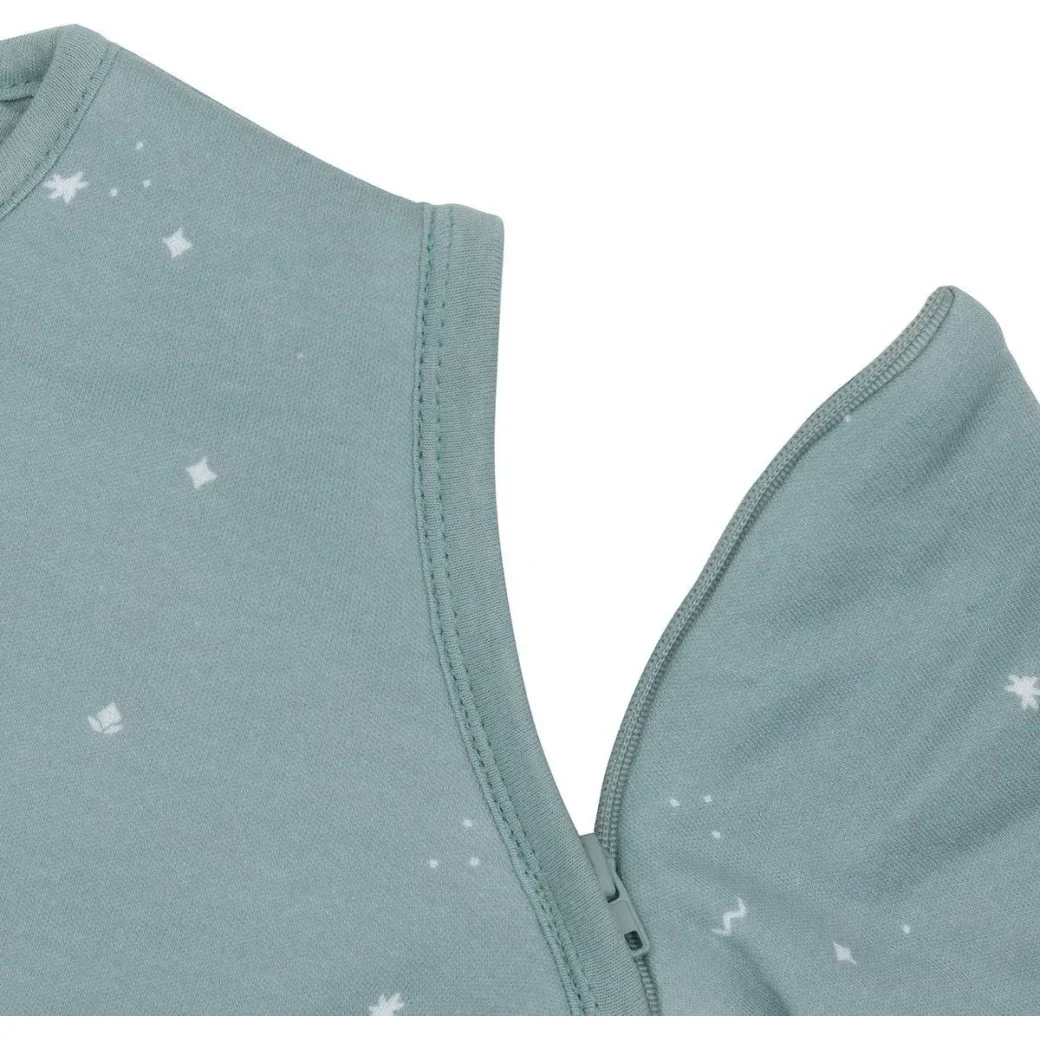 Sac de dormit cu maneci detasabile Jollein Twinkling Sea Green, 90 cm foto