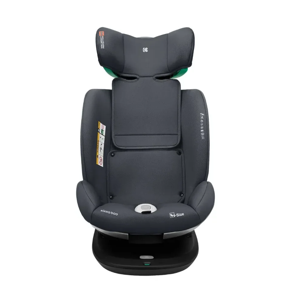 Scaun auto rotativ cu isofix KikkaBoo i-Drive Dark Grey, 40-150 cm foto