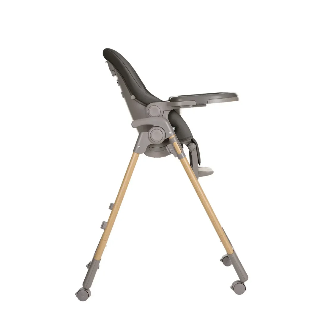 Scaun de masa KikkaBoo Olive Dark Grey foto