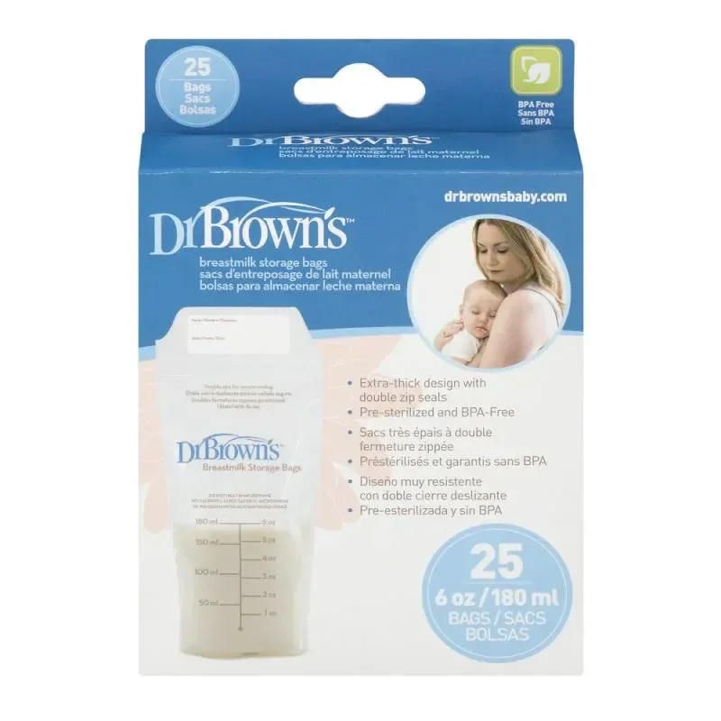 Pungi pentru depozitarea laptelui matern Dr. Brown's, 25 buc. foto