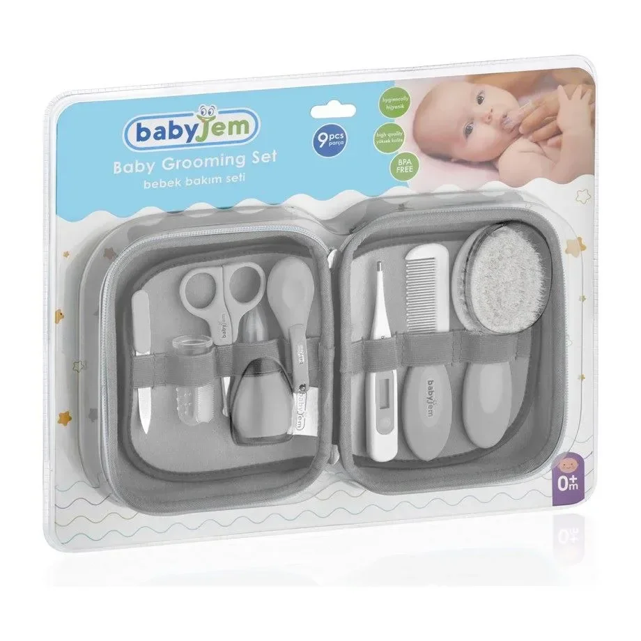 Set pentru ingrijire BabyJem Gri, 9 piese foto