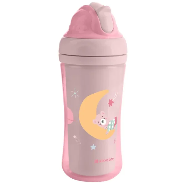 Поильник с трубочкой KikkaBoo Moony me Pink, 220 мл foto