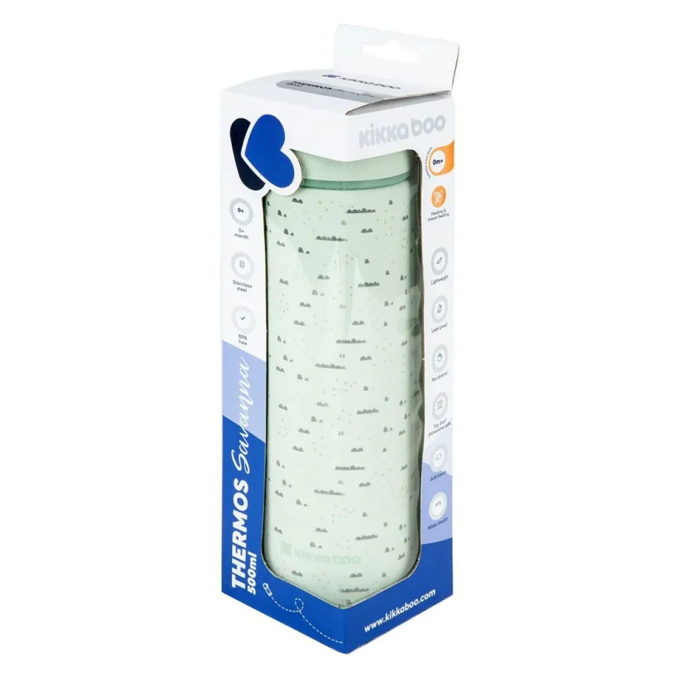 Termos KikkaBoo Savanna Mint, 500 ml foto