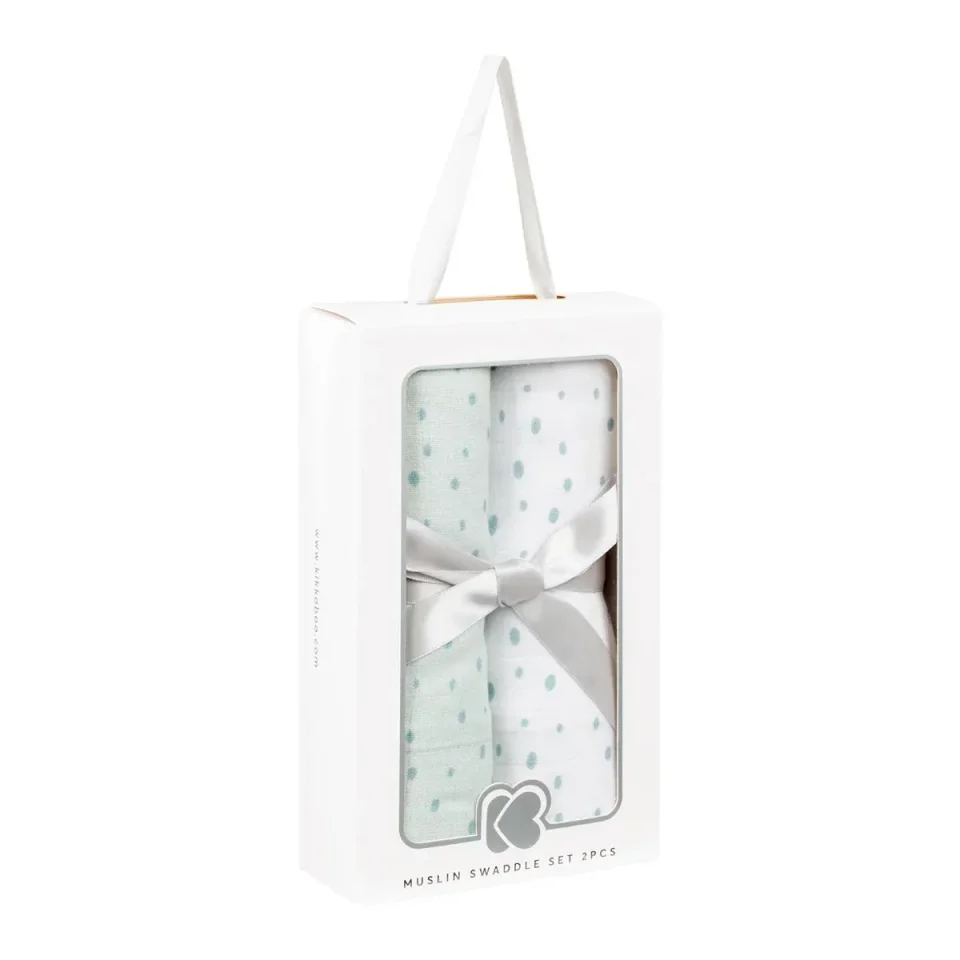 Муслиновые пеленки KikkaBoo Dots Blue, 80x80 см, 2 шт. foto