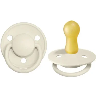Пустышка круглая латексная BIBS De Lux Ivory (0-6 мес.) foto