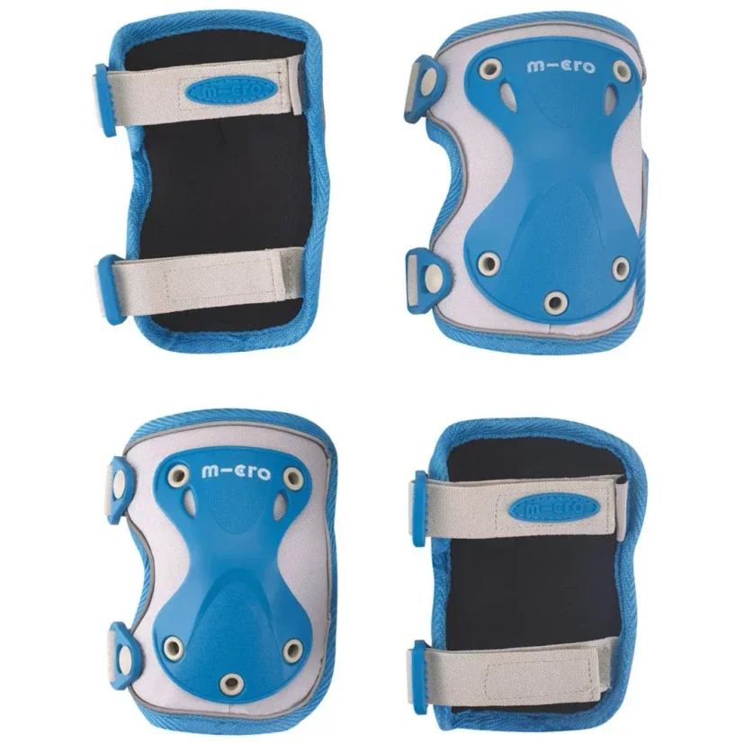 Set de protectii pentru genunchi si coate Micro reflective Blue M foto