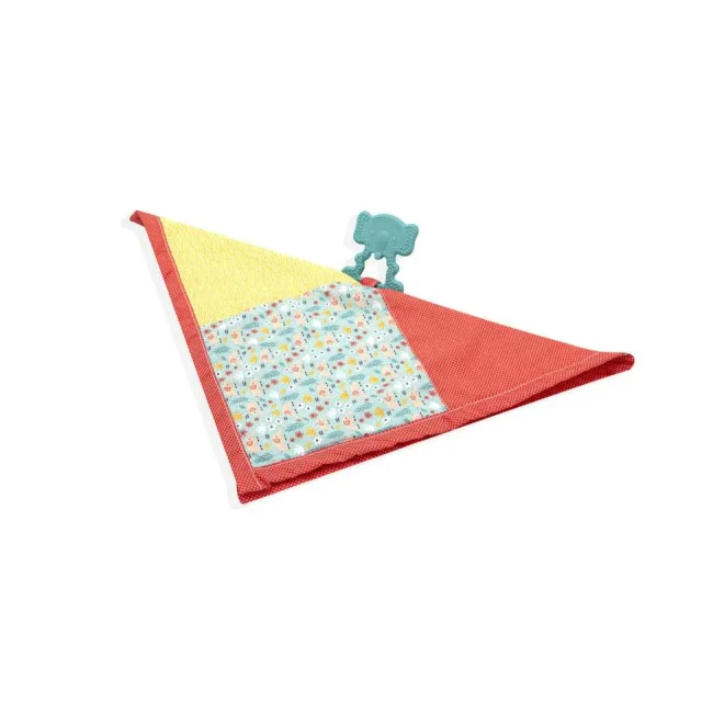 Игрушка для прорезывания зубов с одеялом BabyJem Patchwork Red foto