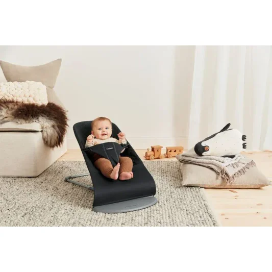 Balansoar BabyBjorn Bliss Black, Bumbac foto
