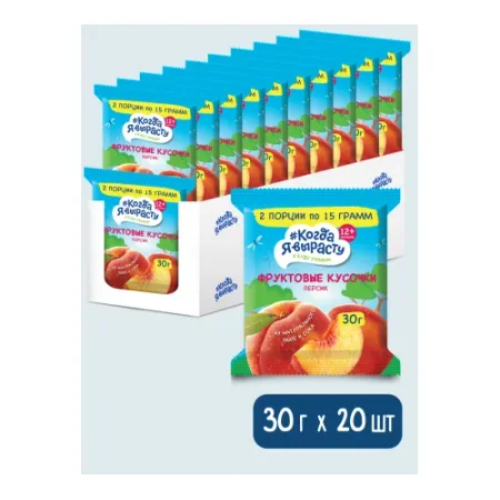 "Когда я вырасту" bucăți de fructe "piersic" (12 luni +) 30 gr.