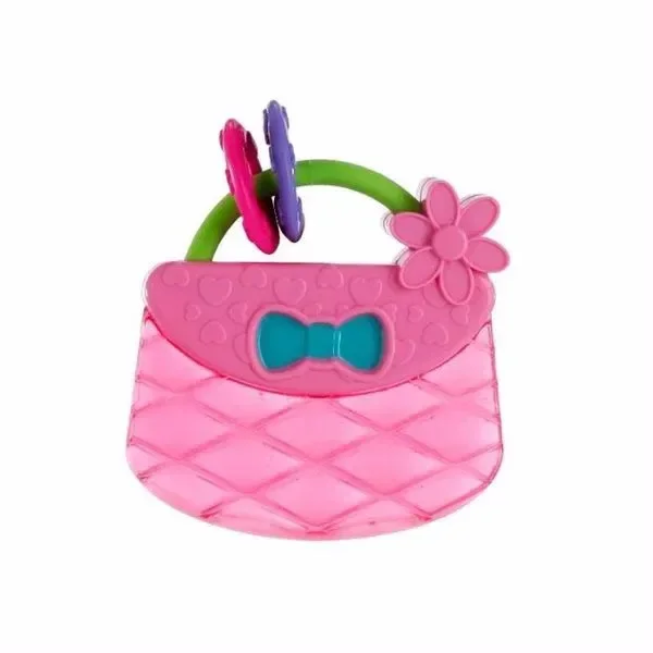 Прорезыватель для зубов Bright Starts Pretty In Pink Carry&Teethe Purse foto