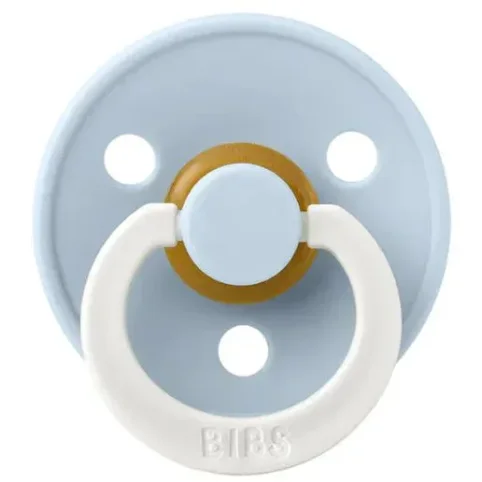 Suzeta rotunda din latex BIBS Baby Blue Glow (18-36 luni) foto