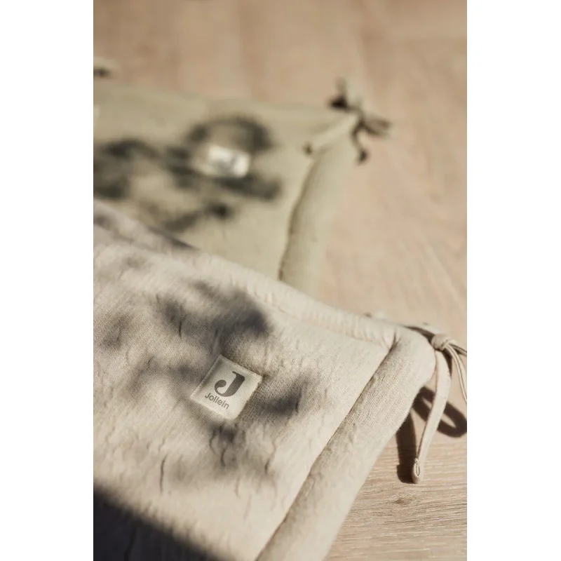 Боковая защита детской кроватки Jollein Soft Waves Olive Green, 180x30 см foto