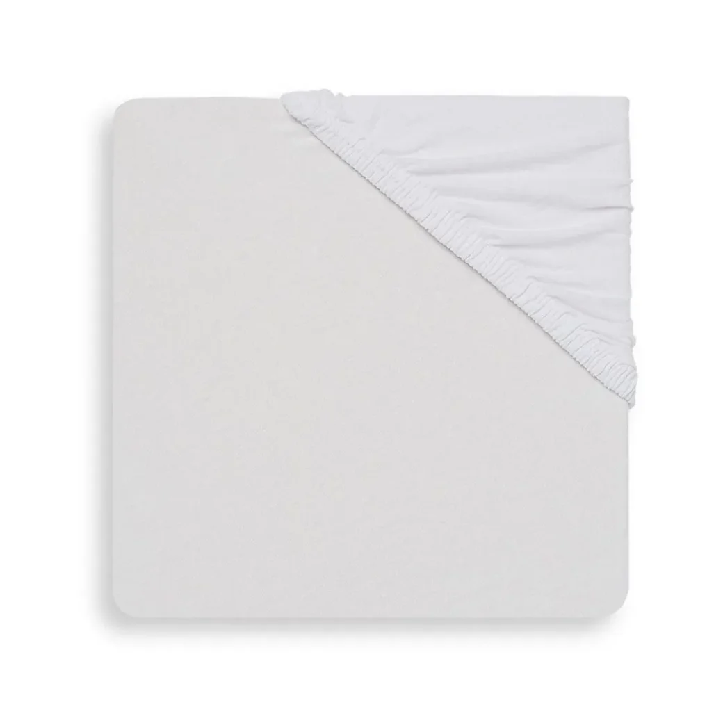 Простыня на резинке Jollein Jersey White, 120x60 см foto