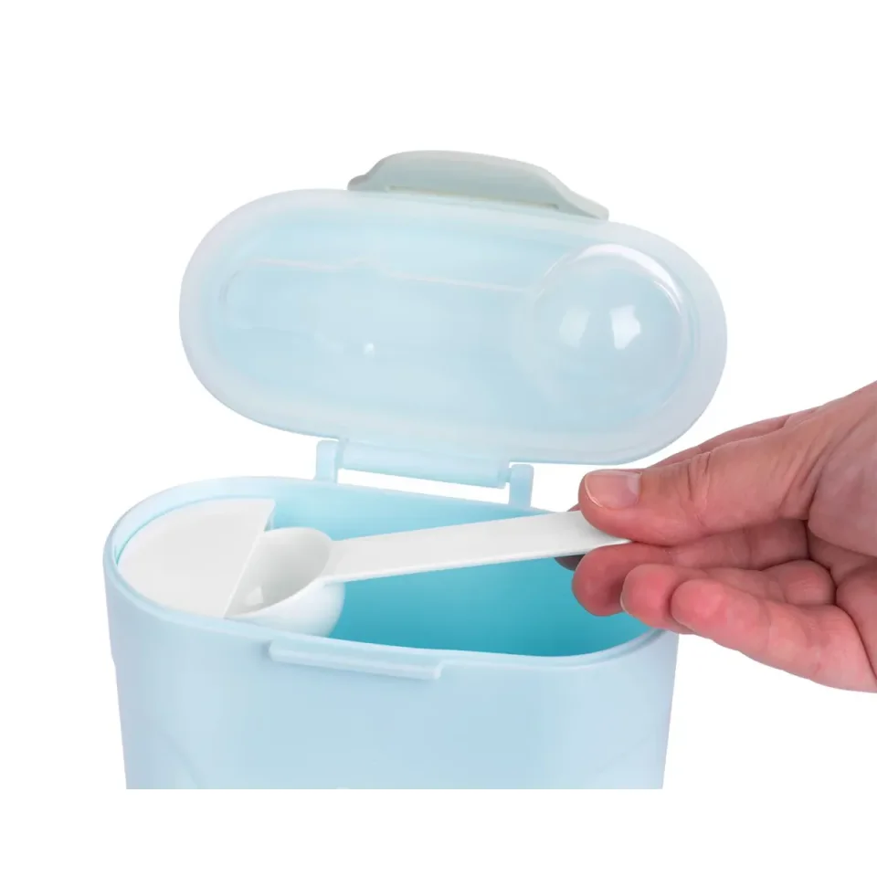 Recipient pentru lapte praf cu lingurita KikkaBoo Blue, 130 g foto