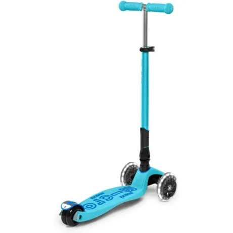Складной самокат Micro Maxi Deluxe Foldable LED Bright Blue foto