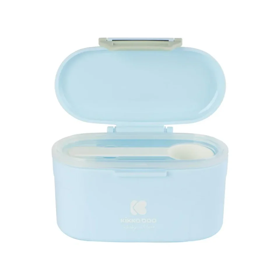 Recipient pentru lapte praf cu lingurita KikkaBoo Blue, 130 g foto