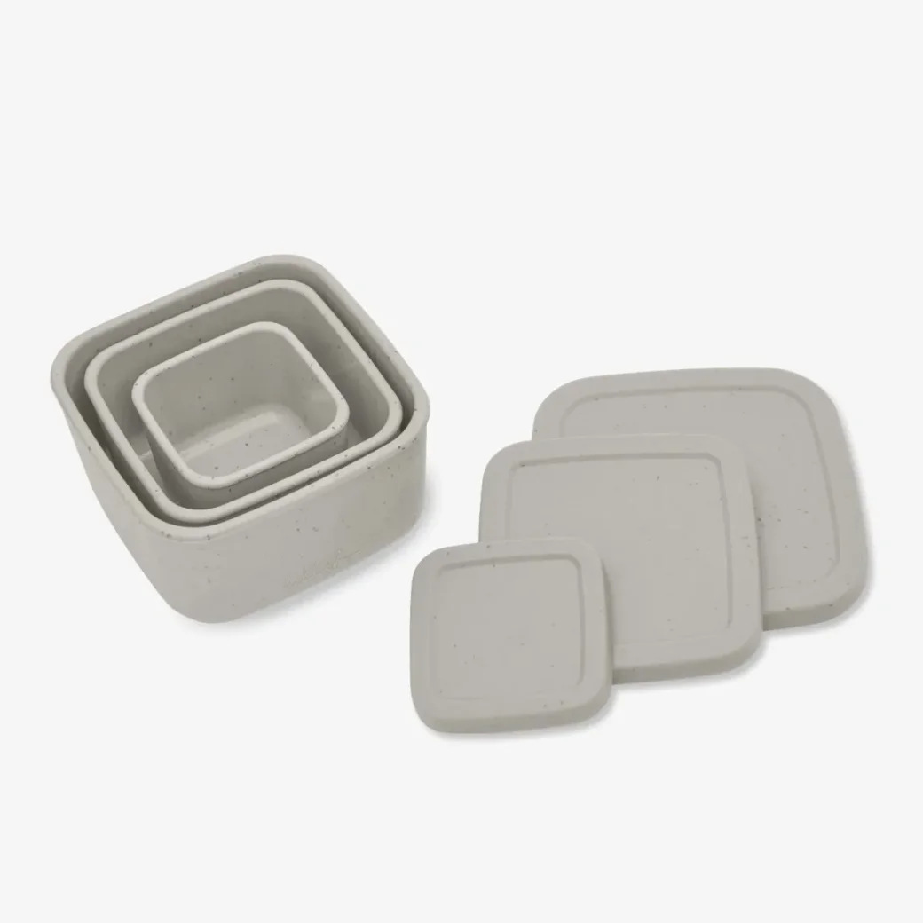 Набор силиконовых контейнеров KikkaBoo Platinum Snack Box Sand, 3 шт. foto