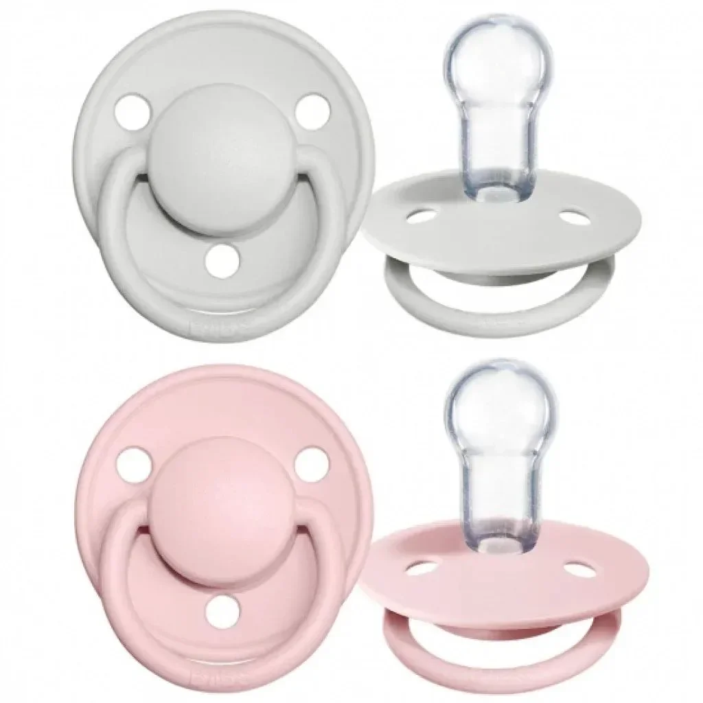 Set 2 suzete rotunde din silicon BIBS De lux Haze/Blossom (0-36 luni) foto