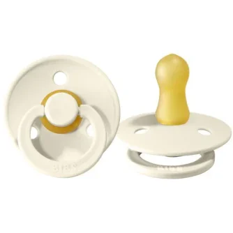 Suzeta rotunda din latex BIBS Ivory (0-6 luni) foto