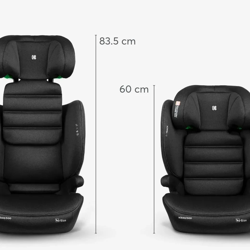 Автокресло с системой Isofix i-Size KikkaBoo i-Track Dark Grey, 100–150 см foto