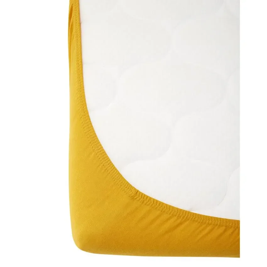 Cearsaf cu elastic Jersey Premaman Galben, 120x60 cm foto