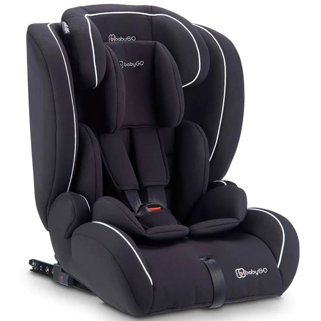 Scaun auto i-Size BabyGo FreeFix Black, 76-150 cm foto
