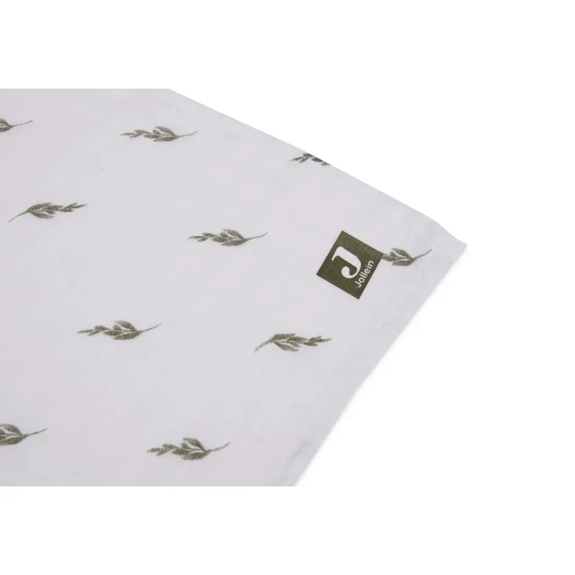 Муслиновая пеленка Jollein Olive Leaf Green GOTS, 115 x 115 см foto