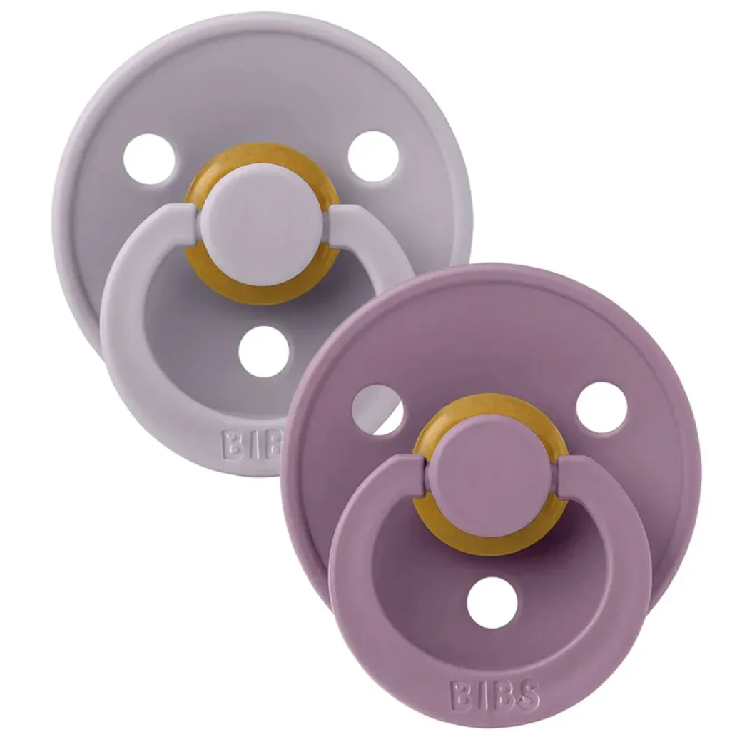 Набор из 2 симметричных пустышек BIBS Colour Fossil Grey/Mauve (0-6 мес.) foto