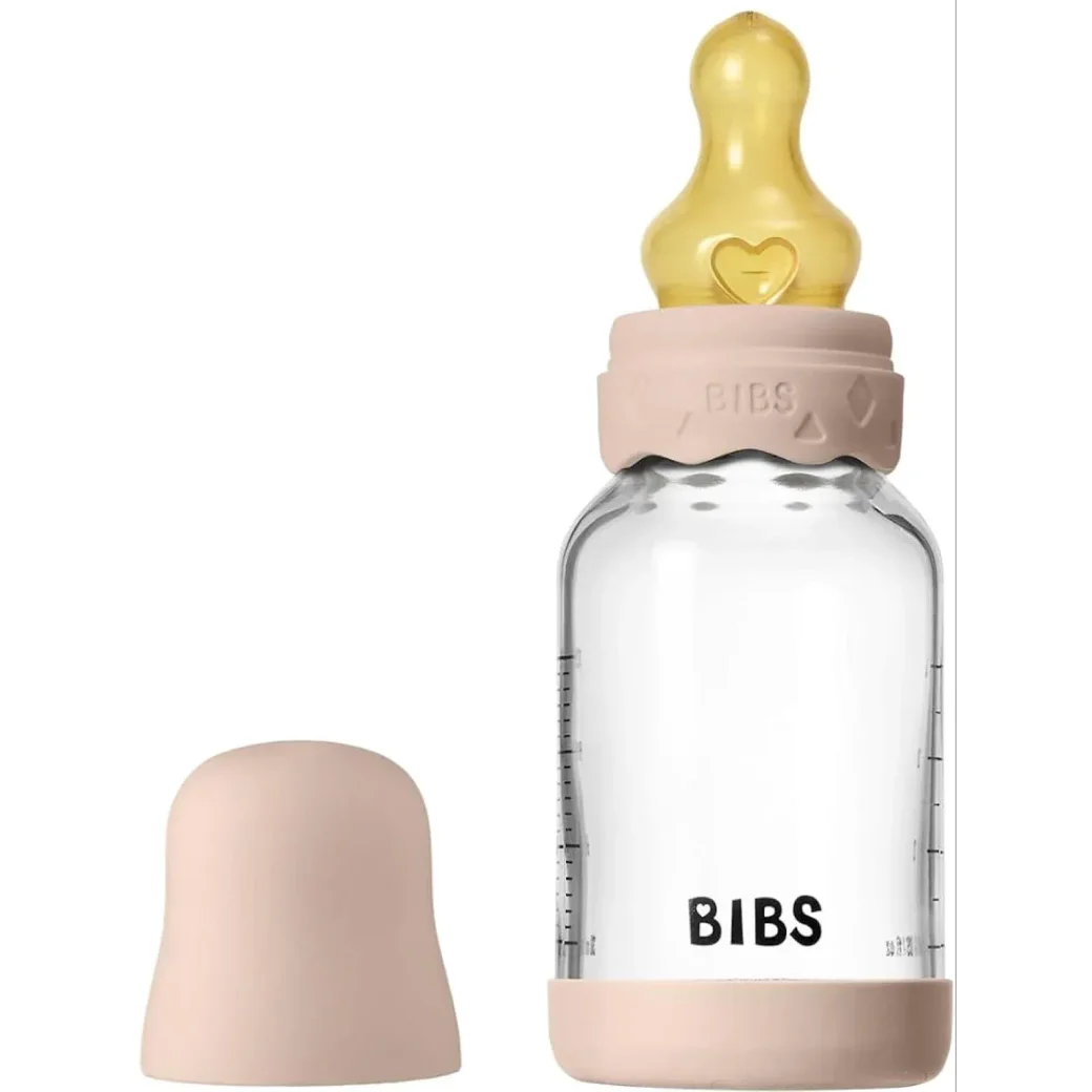 Biberon din sticla anticolici BIBS Boheme Blush cu tetina din latex 0+ luni, 120 ml foto