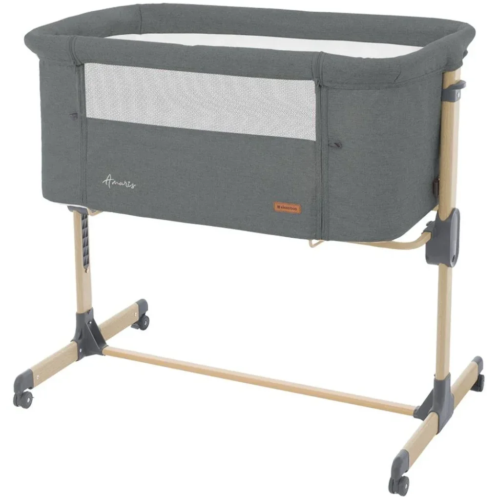 Кроватка co-sleeper KikkaBoo Amaris Dark Grey foto
