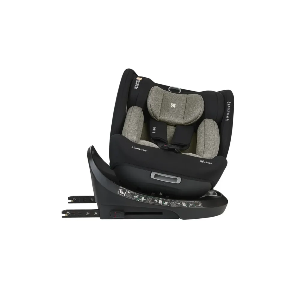Scaun auto rotativ cu isofix KikkaBoo i-Hike Army Green, 40-150 cm foto