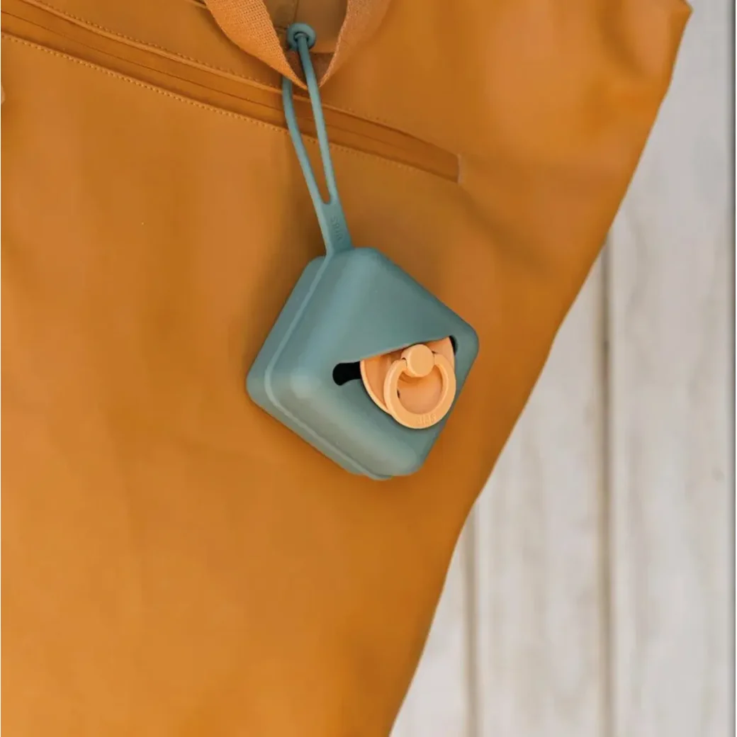Cutie pentru suzete din silicon BIBS Steel Blue foto