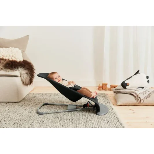 Balansoar BabyBjorn Bliss Black, Bumbac foto