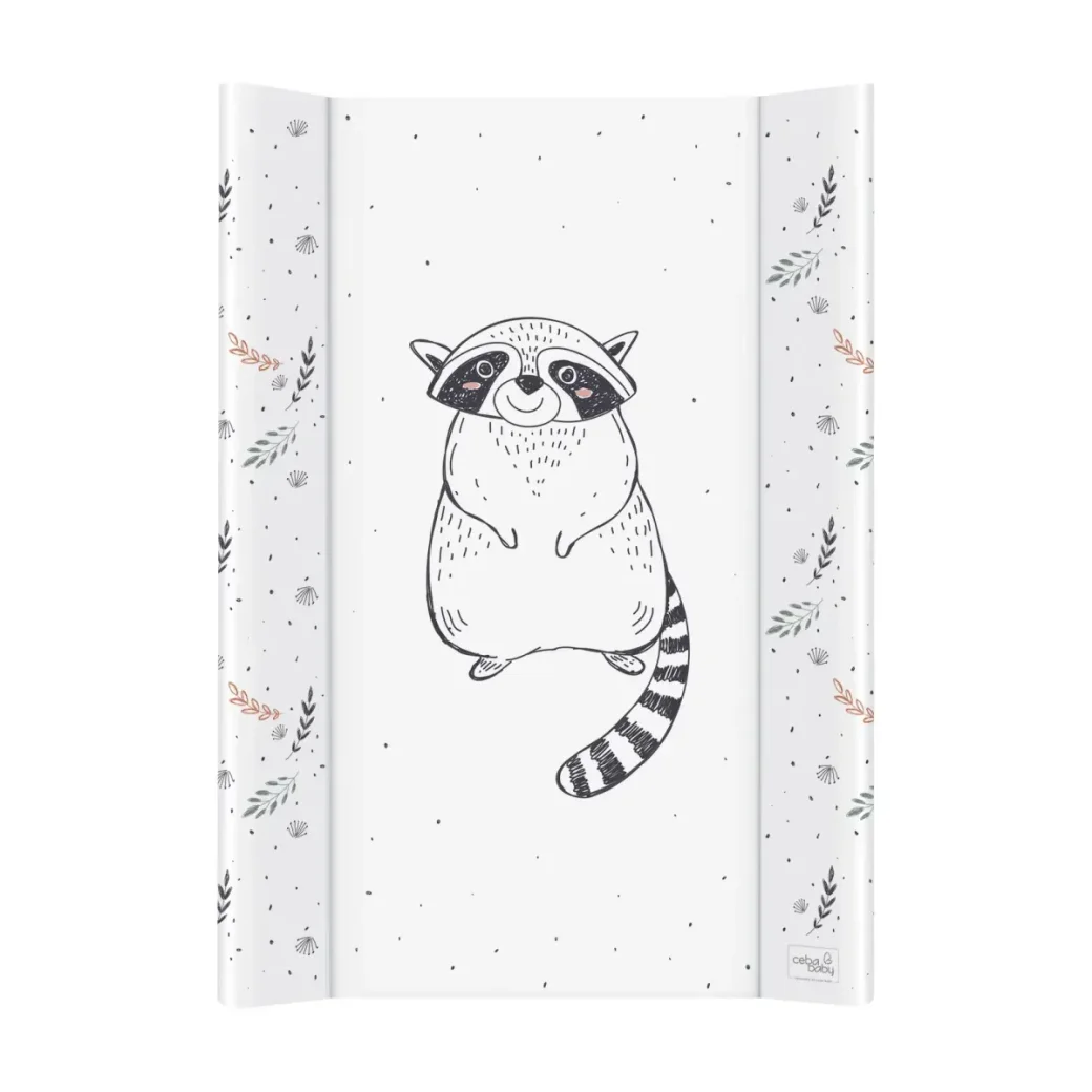 Твердый пеленальный коврик с 2 сторонами Ceba Baby Comfort Raccoon, 70x50 см foto